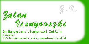 zalan visnyovszki business card